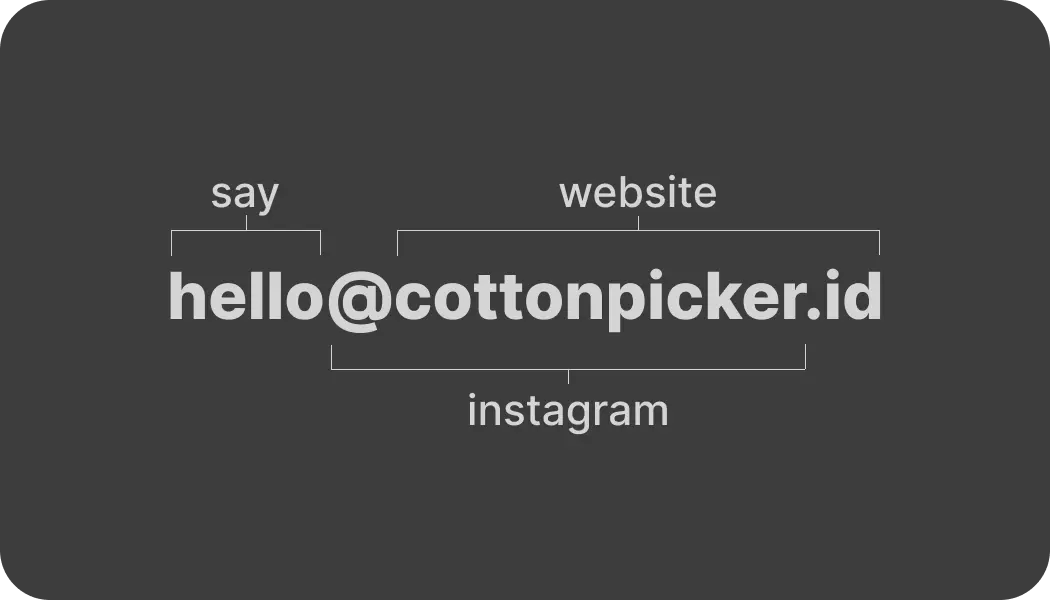 Cotton Picker contact name card