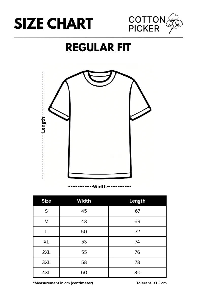 Diagram Size Chart Regular Fit Cottonpicker